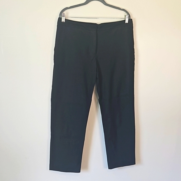 Marion Serrani Italy Black Ankle Slacks Size 10 - Picture 1 of 6